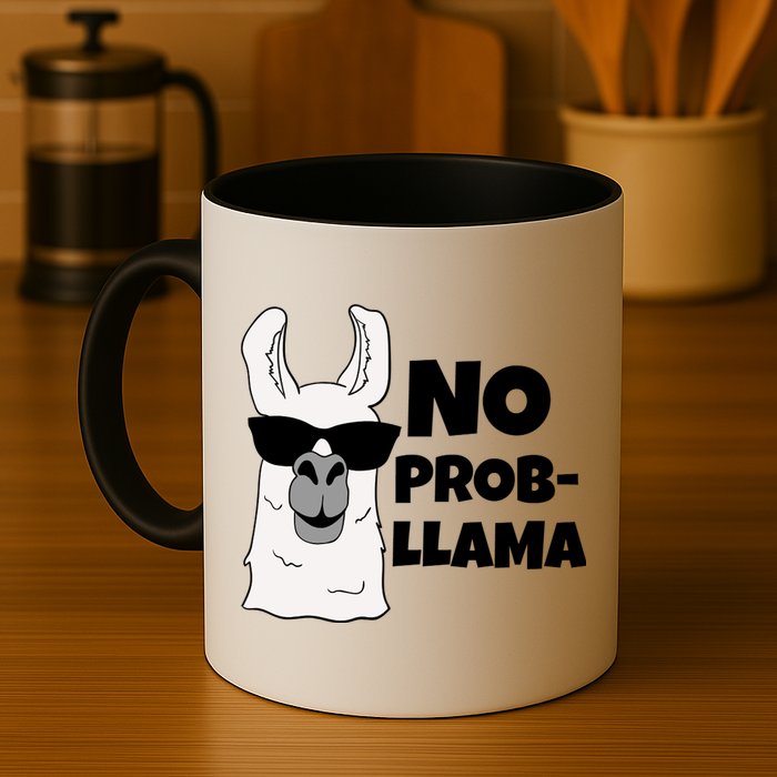 No Probllama Llama Problem Funny Mug