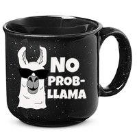 No Probllama Llama Problem Funny 15oz Campfire Ceramic Mug