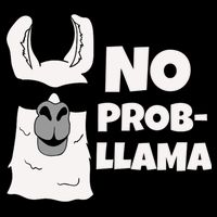 No Probllama Llama Problem Funny 16 in Basic Backpack