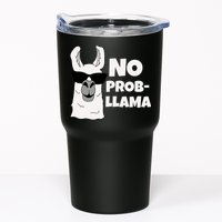 No Probllama Llama Problem Funny Tumbler