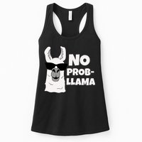 No Probllama Llama Problem Funny Womens Tank Top