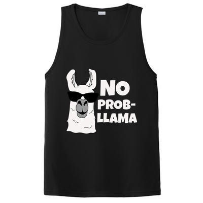 No Probllama Llama Problem Funny PosiCharge Competitor Tank