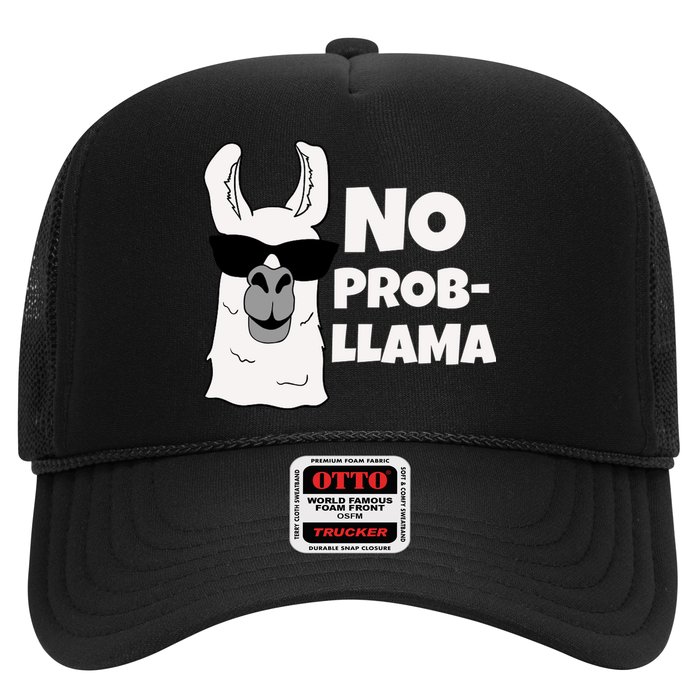 No Probllama Llama Problem Funny Trucker Hat