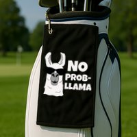 No Probllama Llama Problem Funny Golf Towel