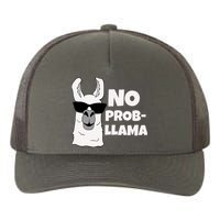 No Probllama Llama Problem Funny Yupoong Adult 5-Panel Trucker Hat