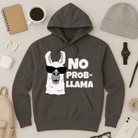 No Probllama Llama Problem Funny Hoodie