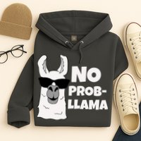 No Probllama Llama Problem Funny Hoodie