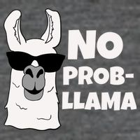 No Probllama Llama Problem Funny 7-Panel Snapback Hat