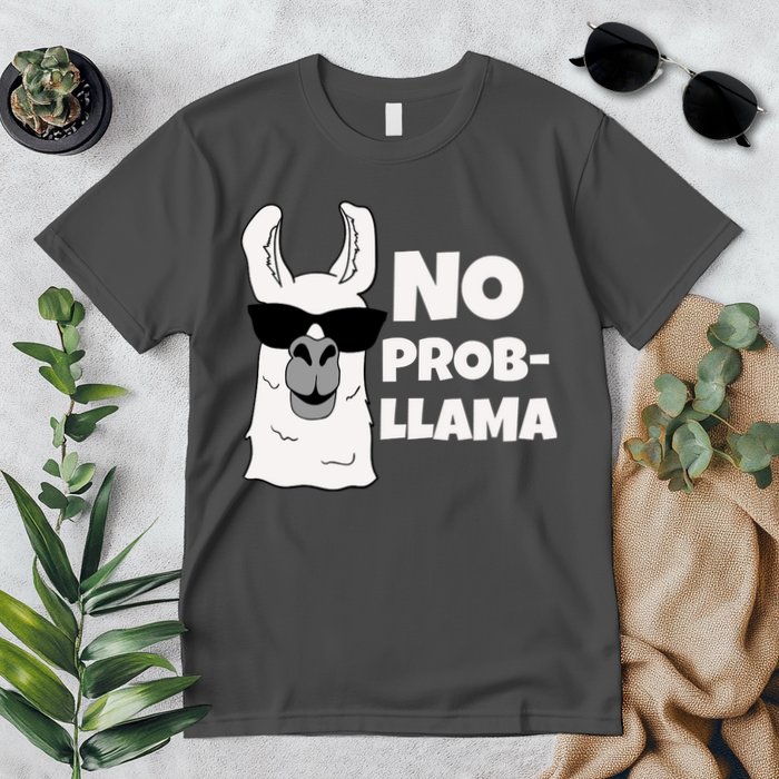No Probllama Llama Problem Funny Premium T-Shirt