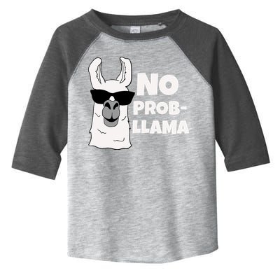 No Probllama Llama Problem Funny Toddler Fine Jersey T-Shirt