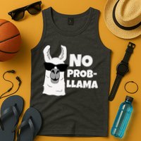 No Probllama Llama Problem Funny Tank Top