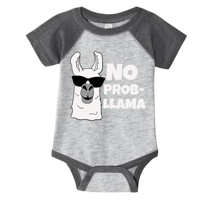 No Probllama Llama Problem Funny Infant Baby Jersey Bodysuit