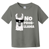 No Probllama Llama Problem Funny Toddler T-Shirt