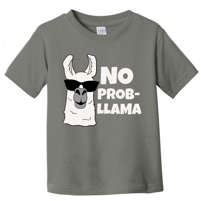 No Probllama Llama Problem Funny Toddler T-Shirt