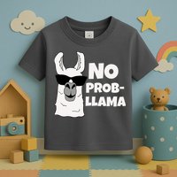 No Probllama Llama Problem Funny Toddler T-Shirt
