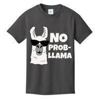 No Probllama Llama Problem Funny Kids T-Shirt