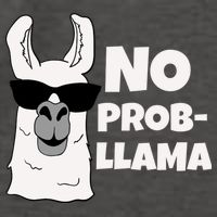 No Probllama Llama Problem Funny Vector Backpack