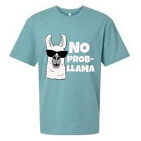No Probllama Llama Problem Funny Sueded Cloud Jersey T-Shirt