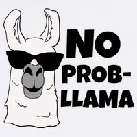 No Probllama Llama Problem Funny Garment-Dyed Sweatshirt
