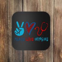 Nurse , Peace, Love, Nursing Coaster