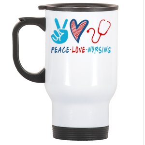 Nurse , Peace, Love, Nursing Stainless Steel Travel Mug