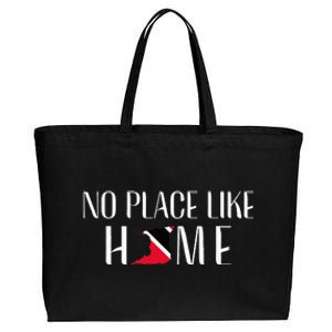 No Place Like Home Trinidad and Tobago Trini Patriotic Cotton Canvas Jumbo Tote