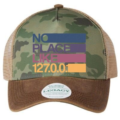No Place Like 127.0.0.1 Localhost Geek Legacy Tie Dye Trucker Hat