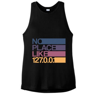 No Place Like 127.0.0.1 Localhost Geek Ladies PosiCharge Tri-Blend Wicking Tank