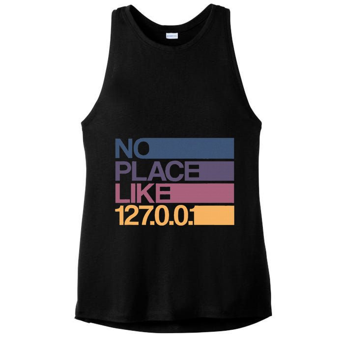 No Place Like 127.0.0.1 Localhost Geek Ladies PosiCharge Tri-Blend Wicking Tank