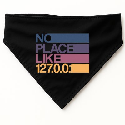 No Place Like 127.0.0.1 Localhost Geek USA-Made Doggie Bandana