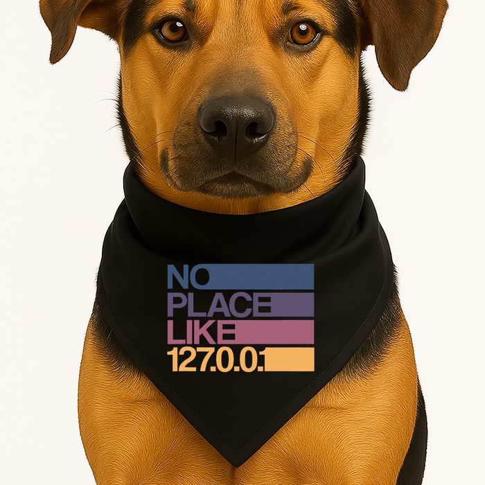 No Place Like 127.0.0.1 Localhost Geek USA-Made Doggie Bandana