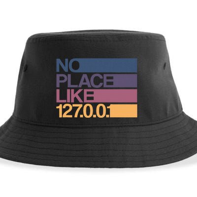 No Place Like 127.0.0.1 Localhost Geek Sustainable Bucket Hat