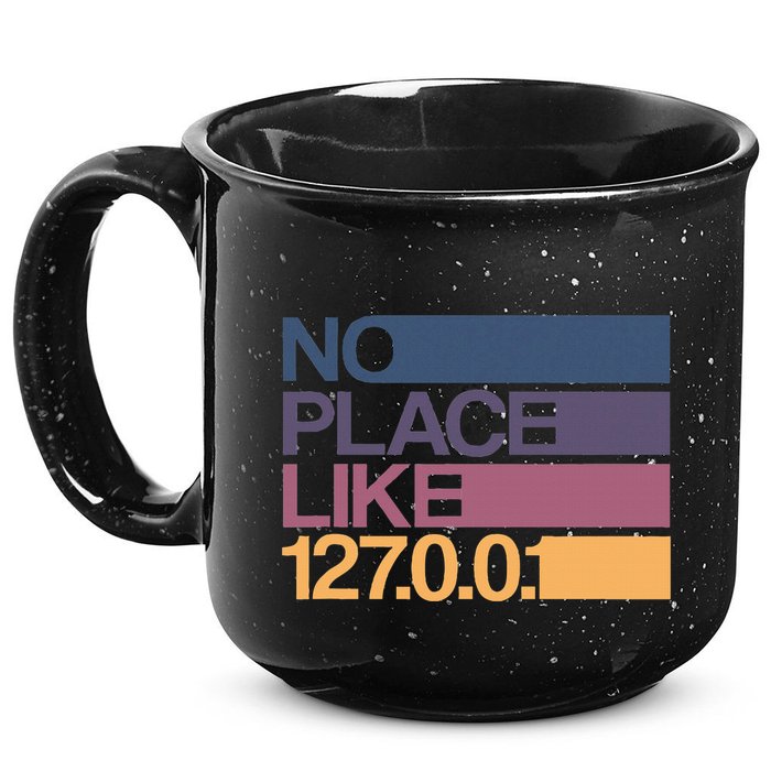 No Place Like 127.0.0.1 Localhost Geek 15oz Campfire Ceramic Mug