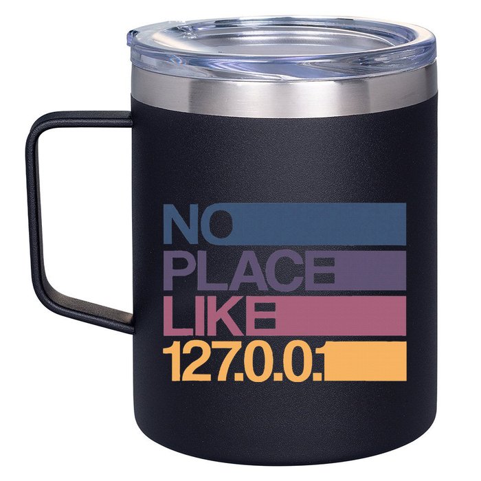 No Place Like 127.0.0.1 Localhost Geek 12oz Stainless Steel Coffee Mug