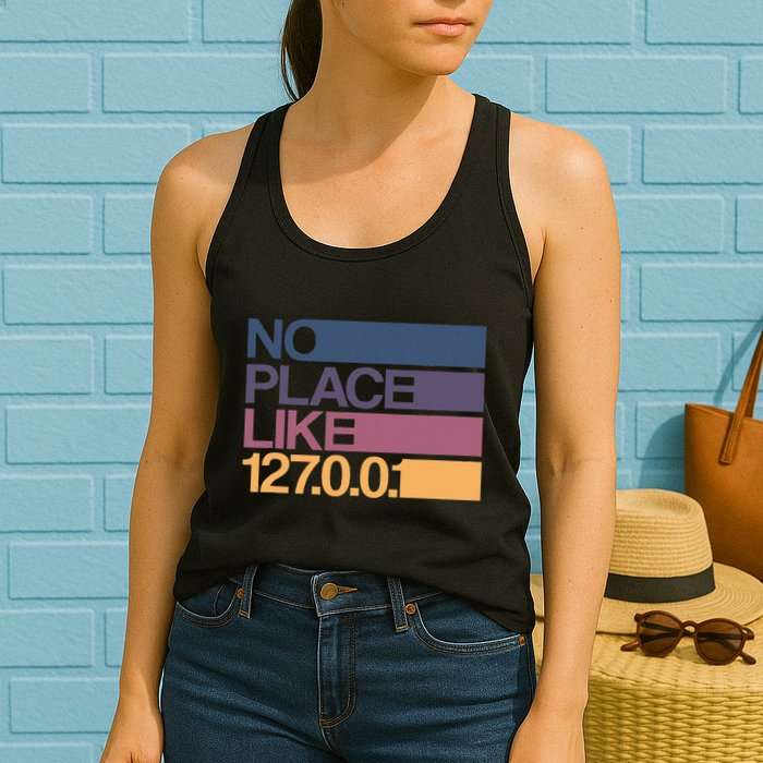 No Place Like 127.0.0.1 Localhost Geek Womens Tank Top
