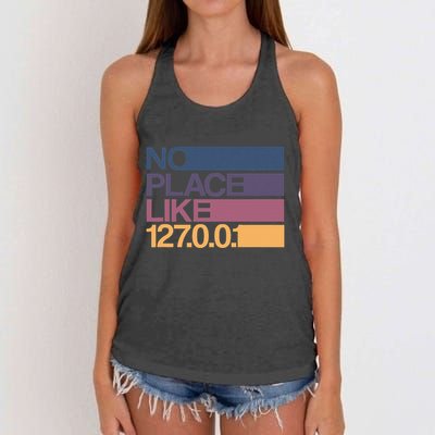 No Place Like 127.0.0.1 Localhost Geek Women's Knotted Racerback Tank