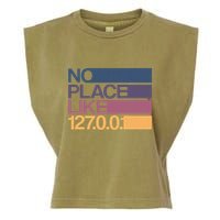 No Place Like 127.0.0.1 Localhost Geek Garment-Dyed Women's Muscle Tee