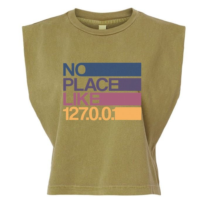 No Place Like 127.0.0.1 Localhost Geek Garment-Dyed Women's Muscle Tee