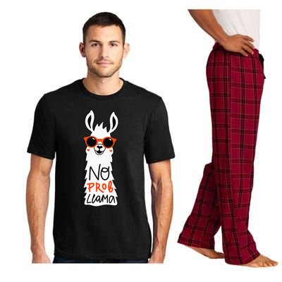 No Prob Llama Funny Quote Llamas Alpacas Lover Gift Pajama Set