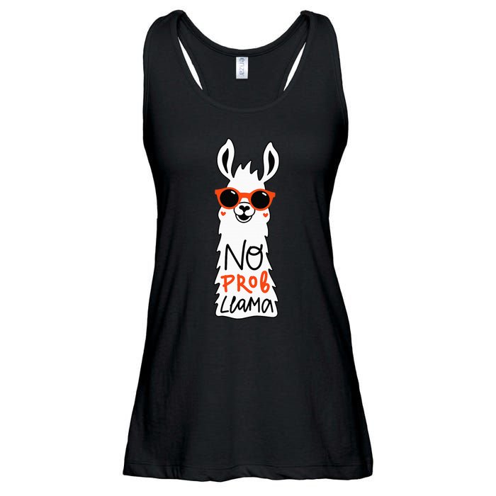 No Prob Llama Funny Quote Llamas Alpacas Lover Gift Ladies Essential Flowy Tank