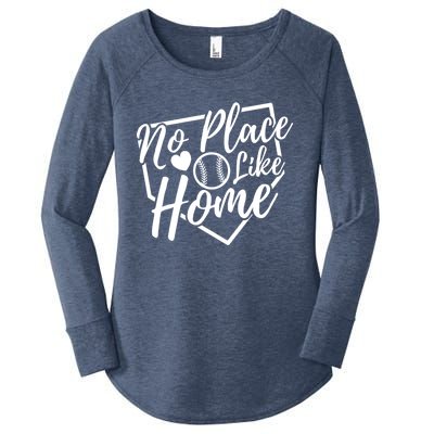 No Place Like Home Baseball Mom Life Game Day Cheer Mom Women's Perfect Tri Tunic Long Sleeve Shirt