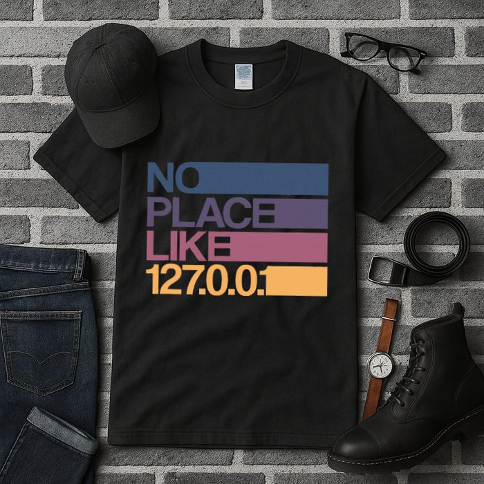 No Place Like 127.0.0.1 Localhost Geek Tall T-Shirt
