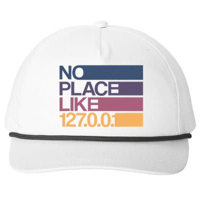 No Place Like 127.0.0.1 Localhost Geek Snapback Five-Panel Rope Hat