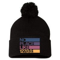 No Place Like 127.0.0.1 Localhost Geek Pom Pom 12in Knit Beanie