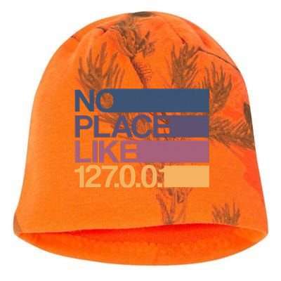 No Place Like 127.0.0.1 Localhost Geek Kati - Camo Knit Beanie