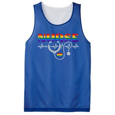 Nurse Pride Lgbt Gift Mesh Reversible Basketball Jersey Tank