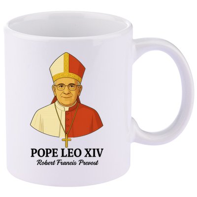 New Pope Leo XIV May 8th, 2025 Robert Francis Prevost 11oz C Handle Ceramic Mug