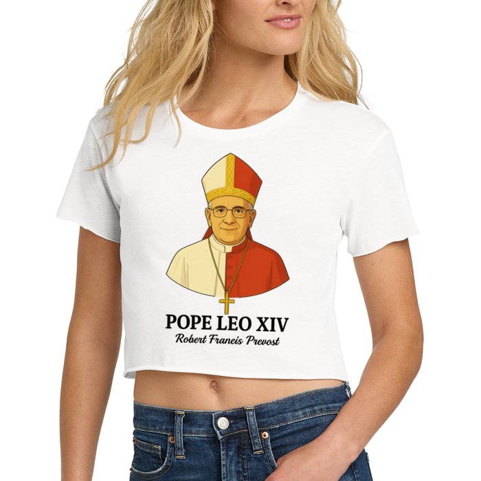 New Pope Leo XIV May 8th, 2025 Robert Francis Prevost Women's Crop Top Tee