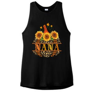 Nana Pumpkin Leopard Print Sunflower Buffalo Plaid Grandma Gift Ladies PosiCharge Tri-Blend Wicking Tank