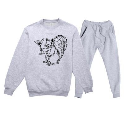 NPR Planet Money Squirrel Premium Crewneck Sweatsuit Set